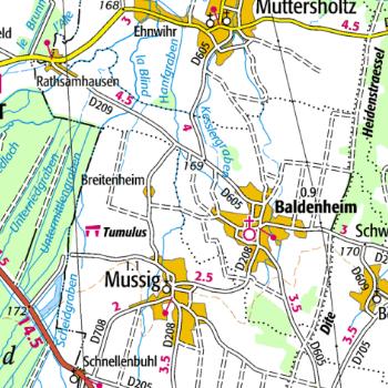 Carte géologique Bas-Rhin 1849 Alsace Impression Qualité Supérieure 315g/m²
